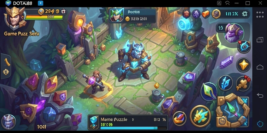 Screenshot gameplay DOTA88 menampilkan teka-teki menarik dan desain yang colorful.
