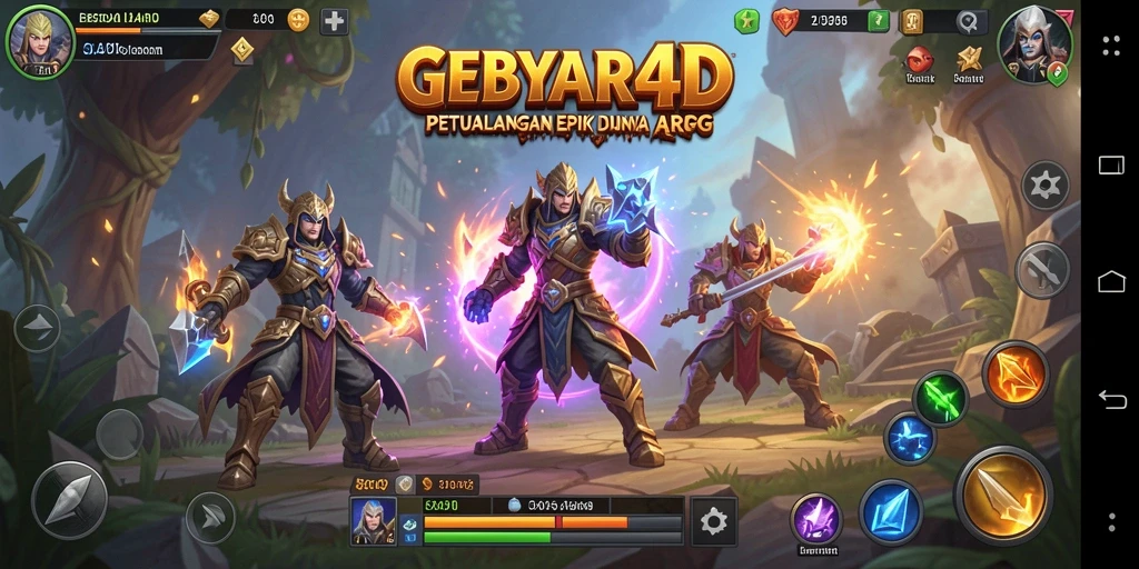 Tampilan menarik dari aksi gameplay dalam GEBYAR4D.