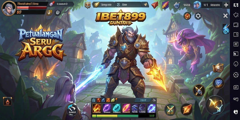 Tangkapan layar menunjukkan aksi pertarungan mendebarkan dalam IBET899.