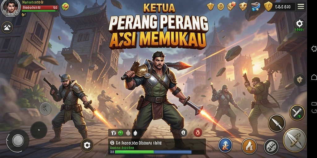 Tampilan menegangkan KETUA saat aksi perang berlangsung.