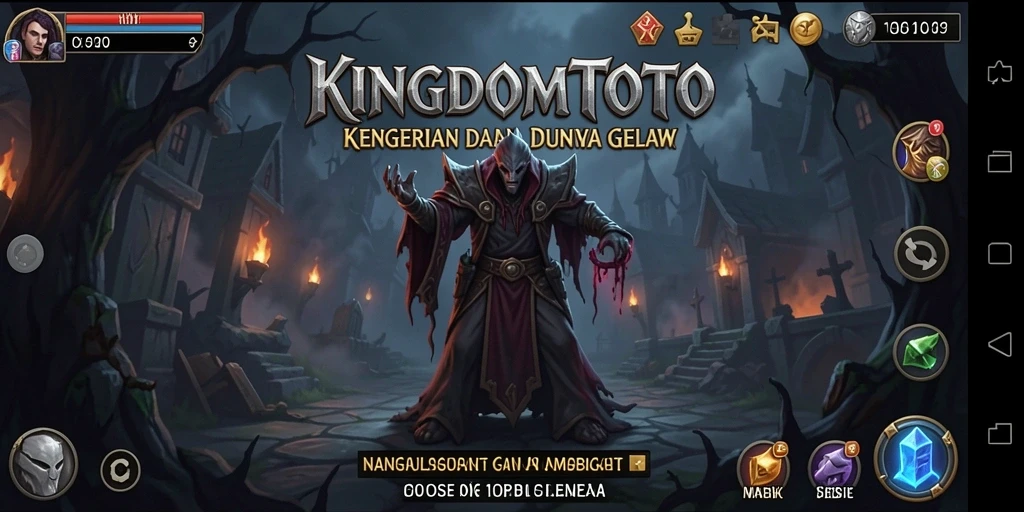 Tampilan gameplay menegangkan dari KINGDOMTOTO dengan suasana Horror yang kental.