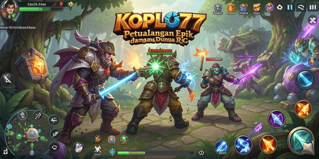 Tampilan gameplay RPG KOPLO77 yang penuh aksi.