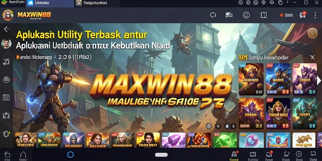 Tampilan utama MAXWIN88 yang intuitif dan fitur lengkap untuk kebutuhan Utility.