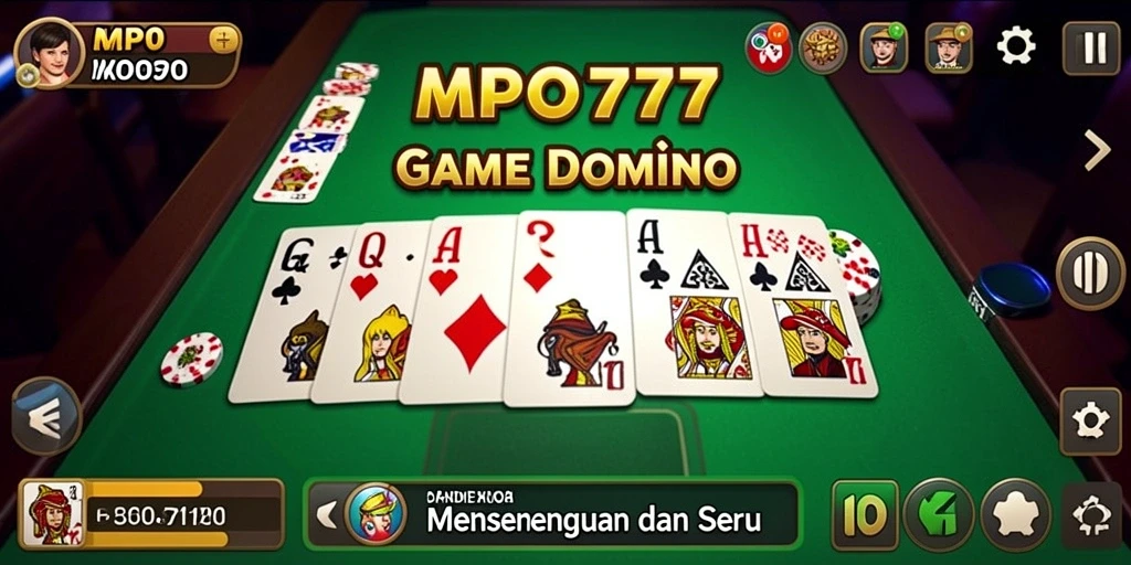 Screenshot MPO777 menampilkan aksi seru dalam permainan Domino.