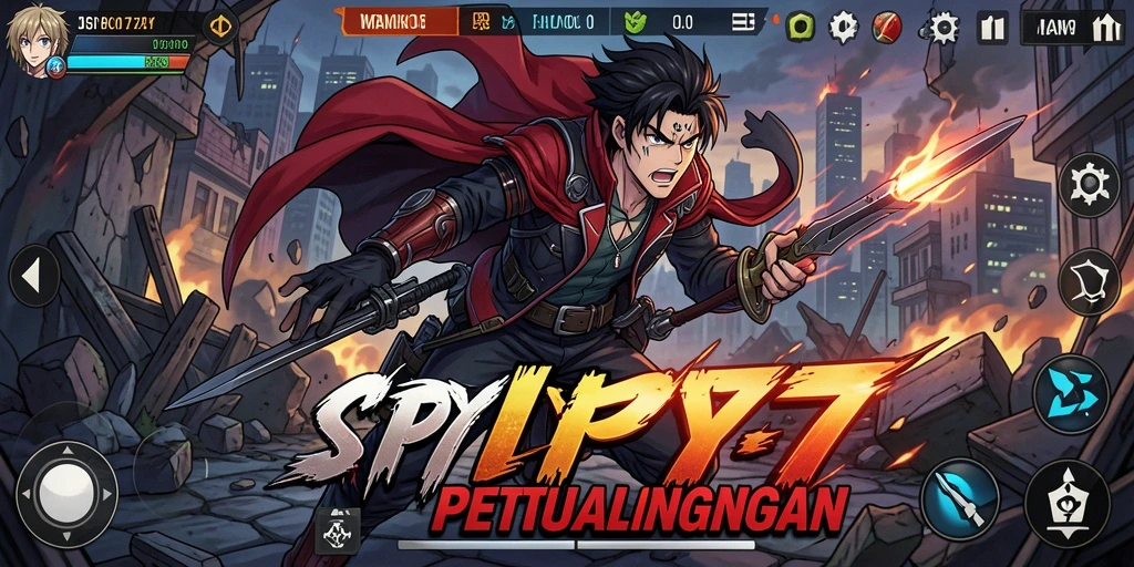 Tampilan gameplay SPY77 dengan karakter Anime yang menawan.