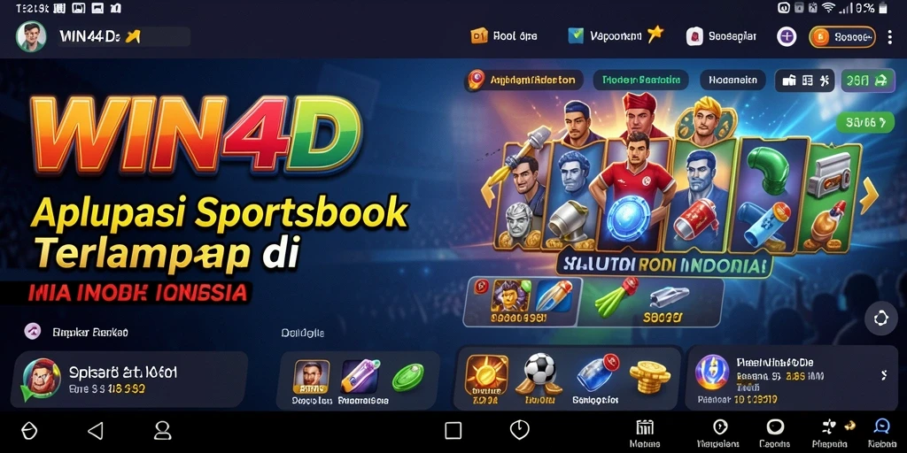 Screenshot gameplay WIN4D menampilkan fitur taruhan olahraga yang menarik.