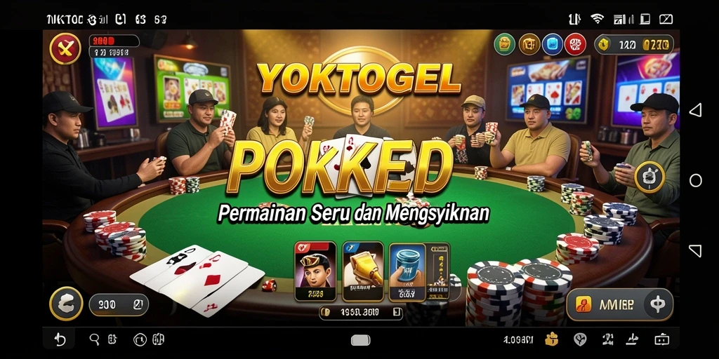 Tampilan gameplay seru dalam aplikasi Poker YOKTOGEL.
